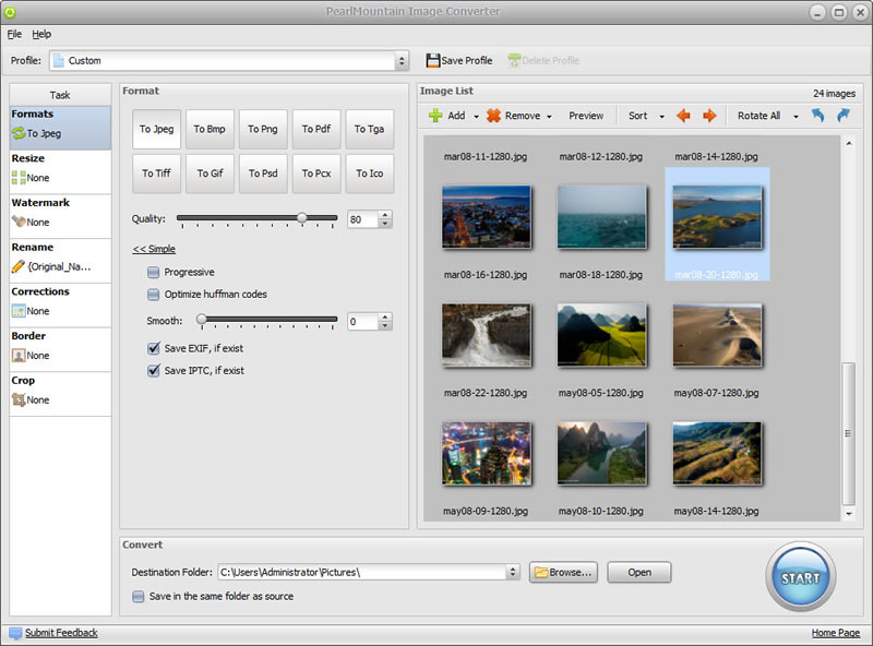 PearlMountain Image Converter screenshot